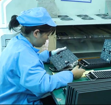 Workers Are Testing The LED Module
