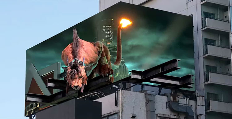 Red XIII 3D Advertising Billboard