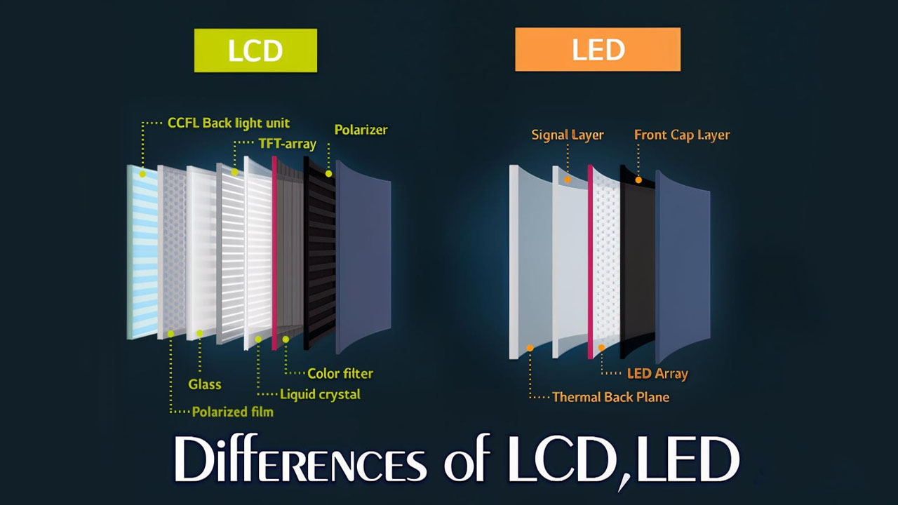 Physical Structure Of LEDs And LCDs