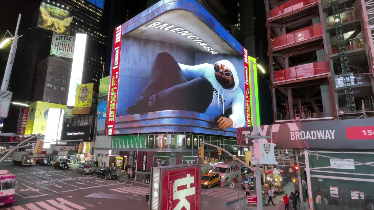 Balenciaga And Fortnite 3D Billboard