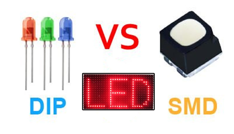 Monochrome LED Display Of Dip Vs Smd