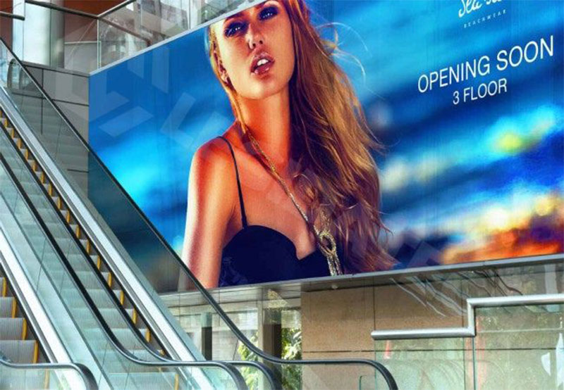 The Billboards Inside The Shopping Mall