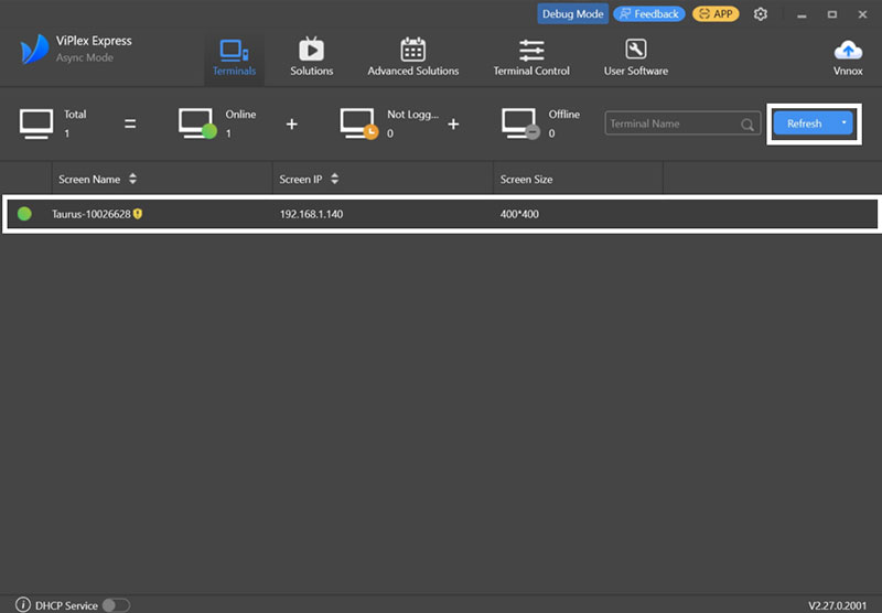 Viplex Express Basic Features Page